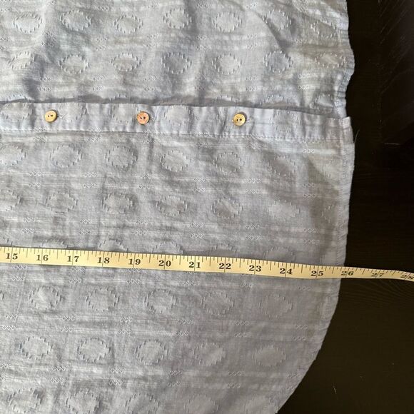 Hester & Orchard Shirt Top Womens XL Blue Sleeveless Eyelet Lightweight Cottage - Picture 12 of 12